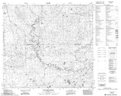 084E05 - TANGHE CREEK - Topographic Map