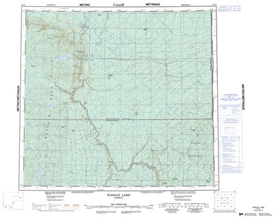 084G - WADLIN LAKE - Topographic Map