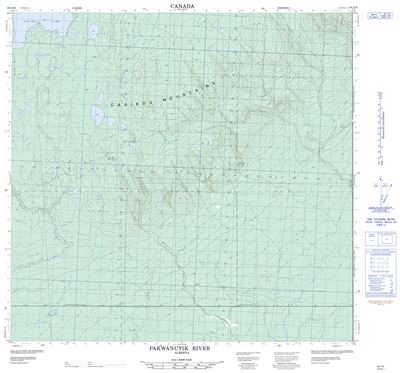 084J16 - PAKWANUTIK RIVER - Topographic Map