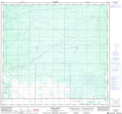 084K10 - BUSHE RIVER - Topographic Map