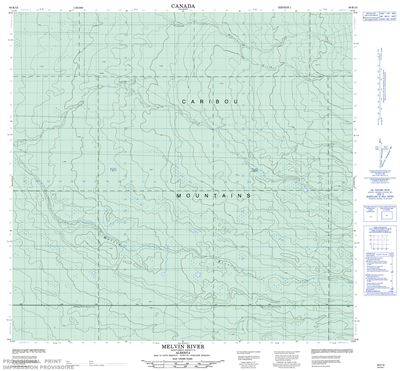 084K15 - MELVIN RIVER - Topographic Map