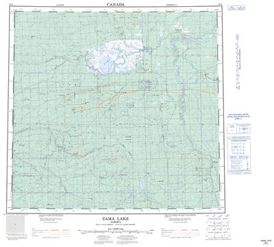 084L - ZAMA LAKE - Topographic Map