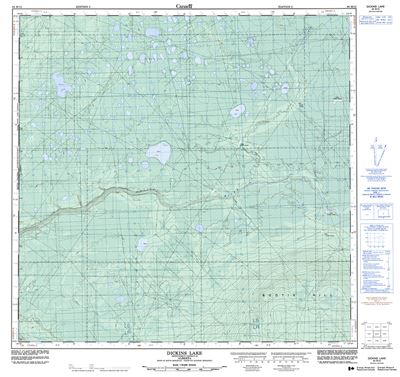 084M12 - DICKINS LAKE - Topographic Map