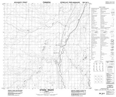 084N11 - STEEN RIVER - Topographic Map
