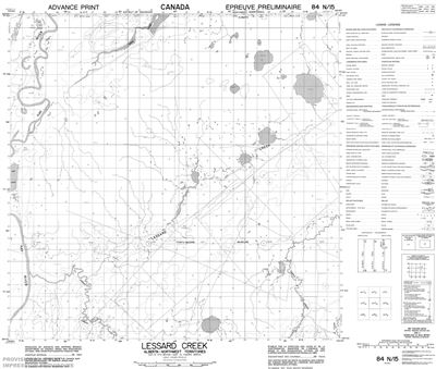 084N15 - LESSARD CREEK - Topographic Map