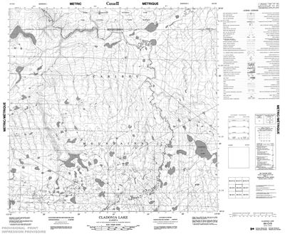 084O06 - CLADONIA LAKE - Topographic Map