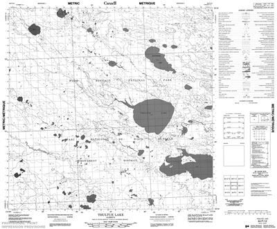 084P12 - THULTUE LAKE - Topographic Map