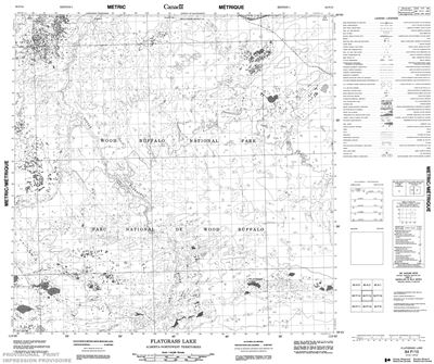 084P15 - FLATGRASS LAKE - Topographic Map