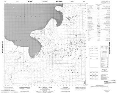 085B03 - TOURANGEAU CREEK - Topographic Map