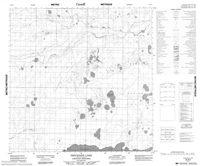 085B05 - DESCHAINE LAKE - Topographic Map