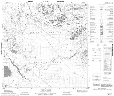 085B08 - NEEDLE LAKE - Topographic Map