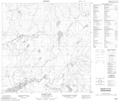 085D01 - SPAWN LAKE - Topographic Map