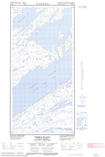 085H09W - PREBLE ISLAND - Topographic Map