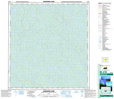 085J10 - NARCISSE LAKE - Topographic Map