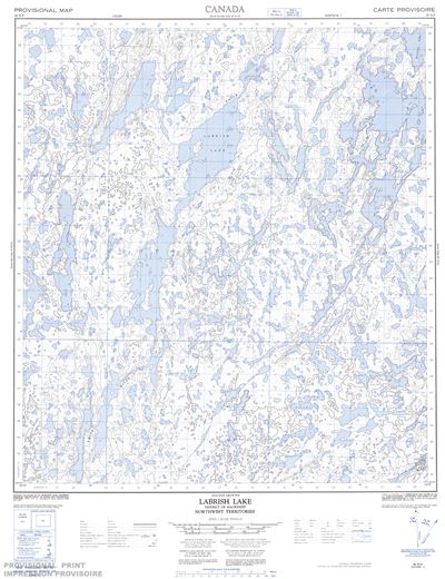 085N09 - LABRISH LAKE - Topographic Map