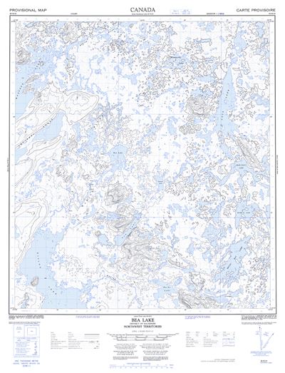 085N10 - BEA LAKE - Topographic Map
