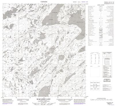 085N11 - MCQUARRIE LAKE - Topographic Map