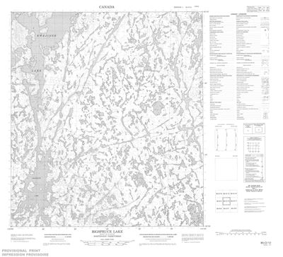 085O12 - BIGSPRUCE LAKE - Topographic Map