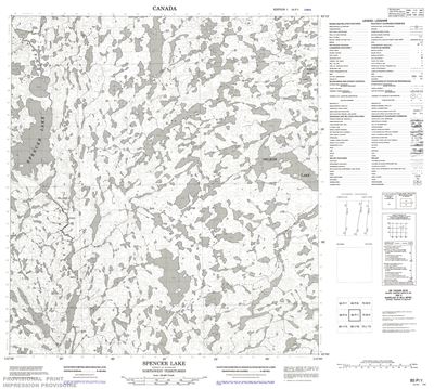 085P01 - SPENCER LAKE - Topographic Map
