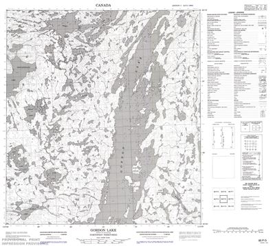 085P03 - GORDON LAKE - Topographic Map