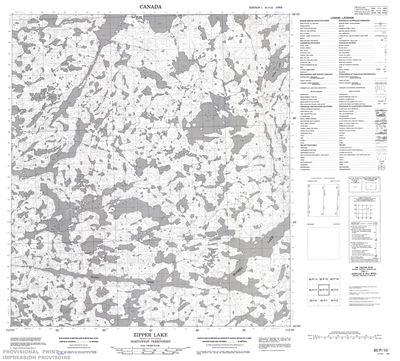 085P10 - ZIPPER LAKE - Topographic Map