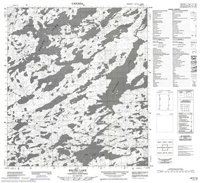 085P13 - WECHO LAKE - Topographic Map