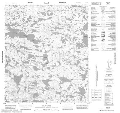 086A10 - SHAW LAKE - Topographic Map
