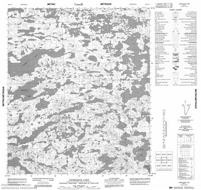 086A11 - ANGELIQUE LAKE - Topographic Map