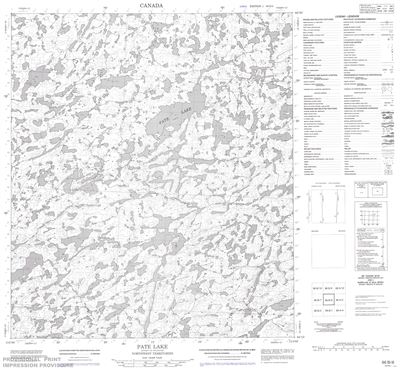 086B08 - PATE LAKE - Topographic Map