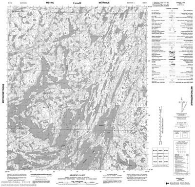 086B12 - ARSENO LAKE - Topographic Map