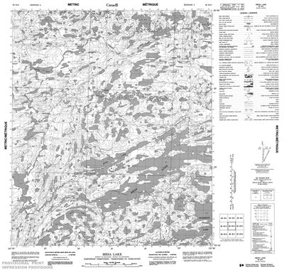 086B14 - MESA LAKE - Topographic Map