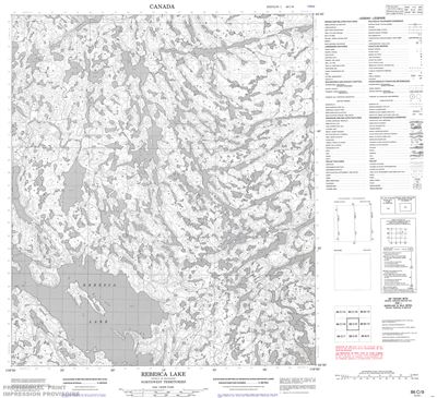 086C09 - REBESCA LAKE - Topographic Map
