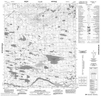 086D12 - LEONFORTE LAKE - Topographic Map