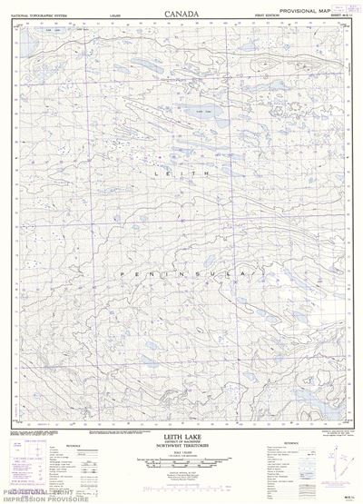 086E11 - LEITH LAKE - Topographic Map