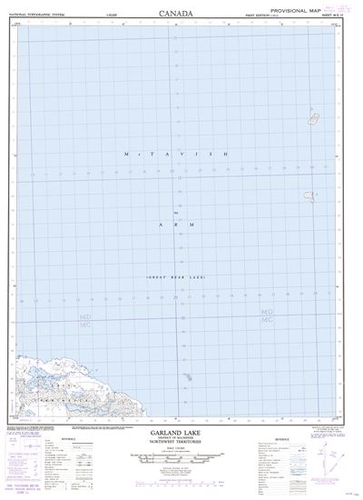 086E15 - GARLAND LAKE - Topographic Map