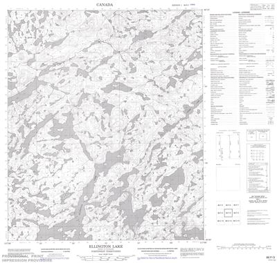 086F03 - ELLINGTON LAKE - Topographic Map