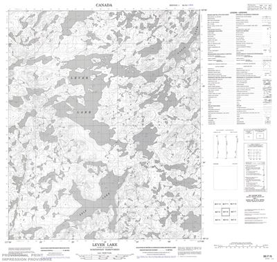 086F06 - LEVER LAKE - Topographic Map