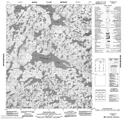 086F15 - BREADNER LAKE - Topographic Map