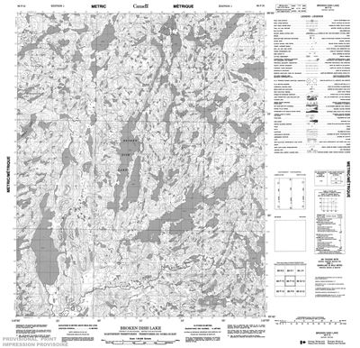 086F16 - BROKEN DISH LAKE - Topographic Map