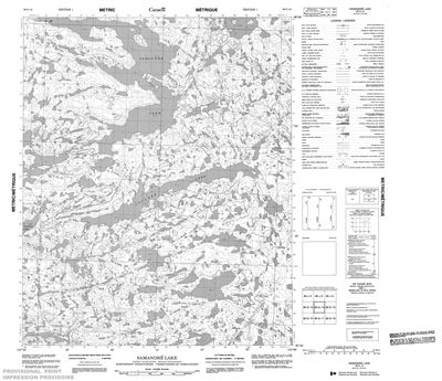 086G14 - SAMANDRE LAKE - Topographic Map