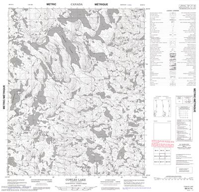 086H14 - COWLES LAKE - Topographic Map