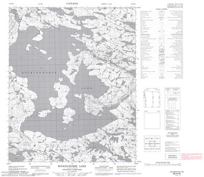 086H16 - ROCKINGHORSE LAKE - Topographic Map