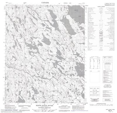086I04 - WHITE SANDY RIVER - Topographic Map