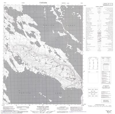 086I06 - TAKIJUQ LAKE - Topographic Map