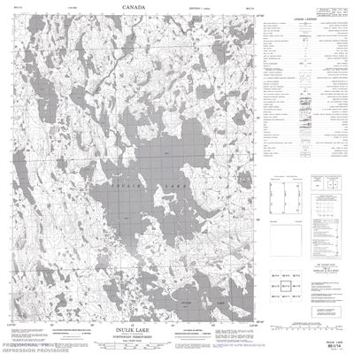 086I14 - KIGLIKAVIK LAKE - Topographic Map