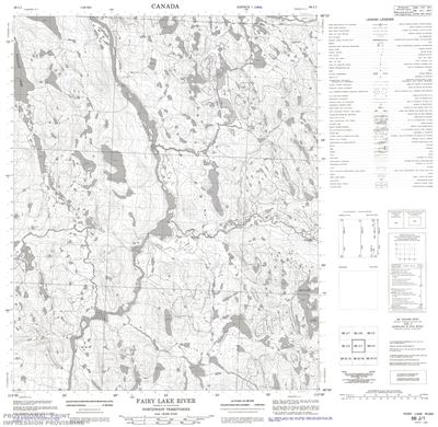 086J01 - FAIRY LAKE RIVER - Topographic Map