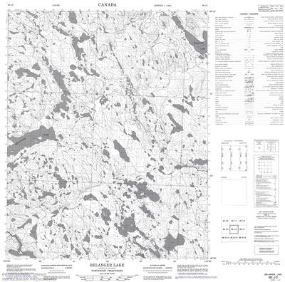 086J02 - BELANGER LAKE - Topographic Map