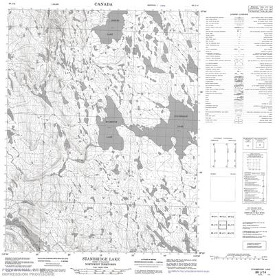 086J14 - STANBRIDGE LAKE - Topographic Map
