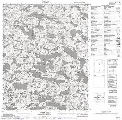 086K08 - ADAM LAKE - Topographic Map