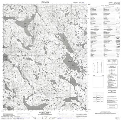086K09 - KAMUT LAKE - Topographic Map